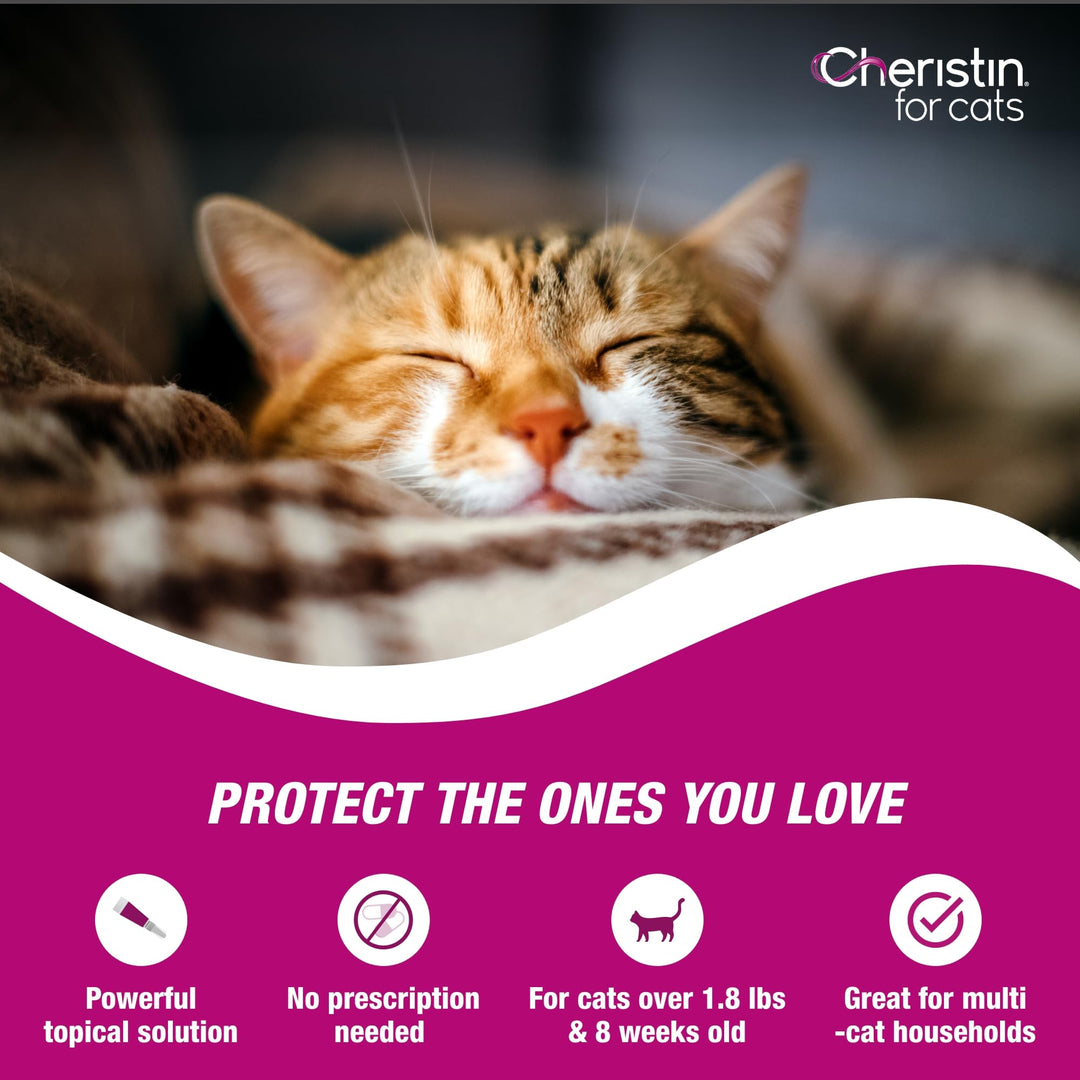 Cheristin Flea Treatment &amp; Prevention for Cats Over, 6ct