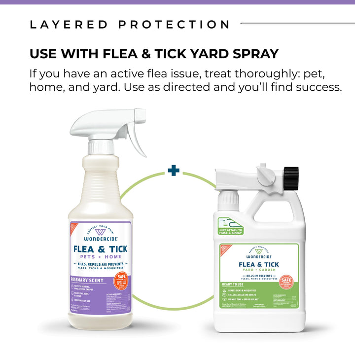 Wondercide Flea Tick &amp; Mosquito Spray for Pets &amp; Home - Rosemary 16 fl oz
