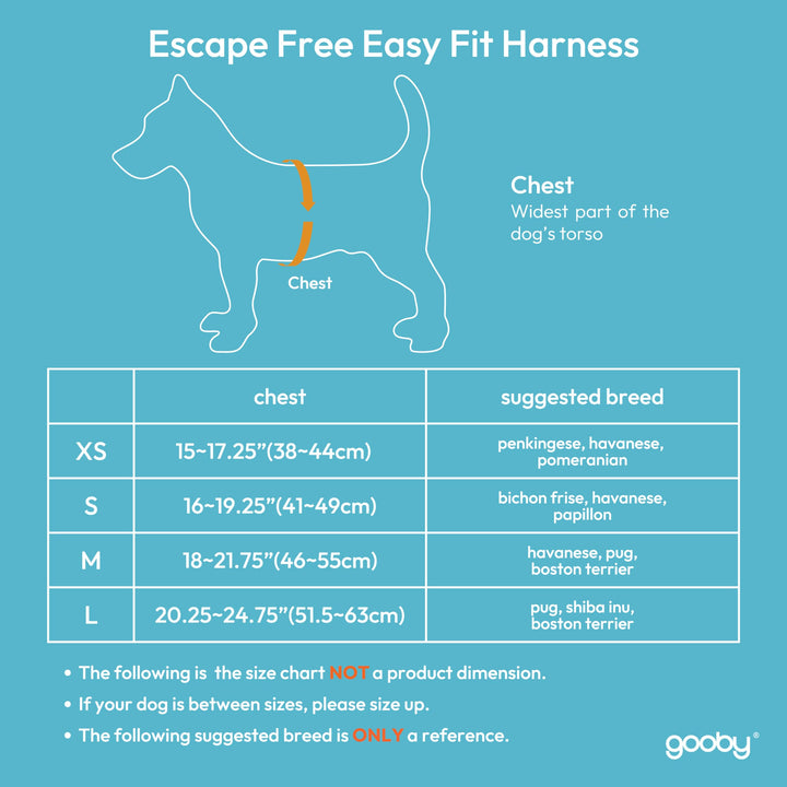 Gooby Escape Free Easy Fit Dog Harness, Step-in, Black, Small