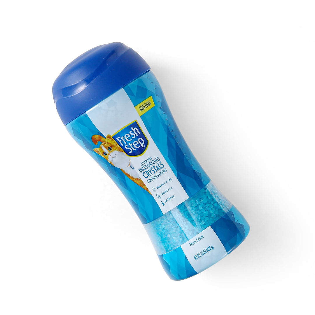 Fresh Step Cat Litter Deodorizer Crystals, Fresh Scent, 15 oz, 3 Pack