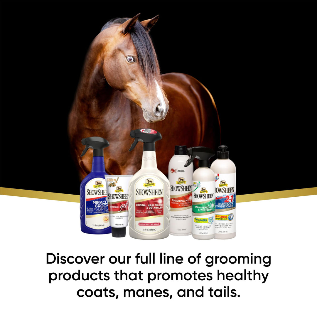 Absorbine ShowSheen Hair Polish &amp; Detangler, 32 fl oz Quart Spray Bottle