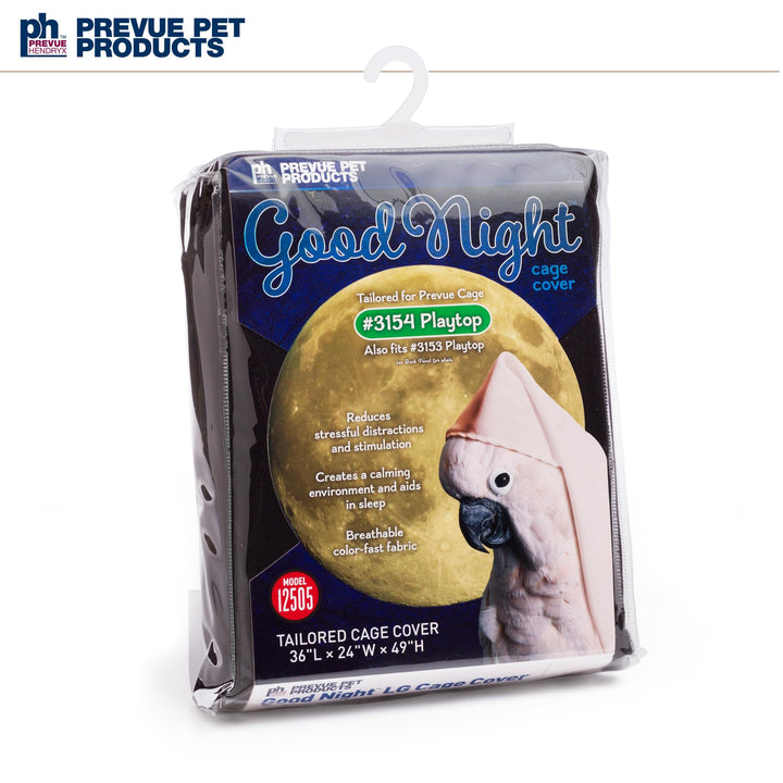 Prevue Pet Products Large Playtop Bird Cage Cover - Black, Size Large