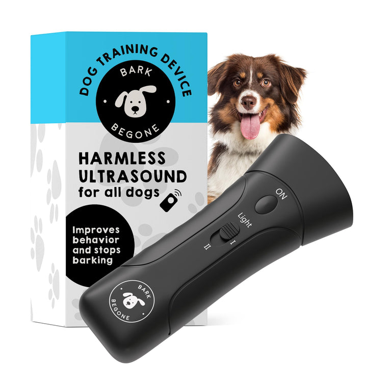 Bark Begone Ultrasonic Dog Bark Deterrent &amp; Behavior Corrector - Stop Barking, Jumping, Aggression Without Yelling -Just Point &amp; Press! Backed by Kevin Harrington from Shark Tank (Bark Begone Classic)