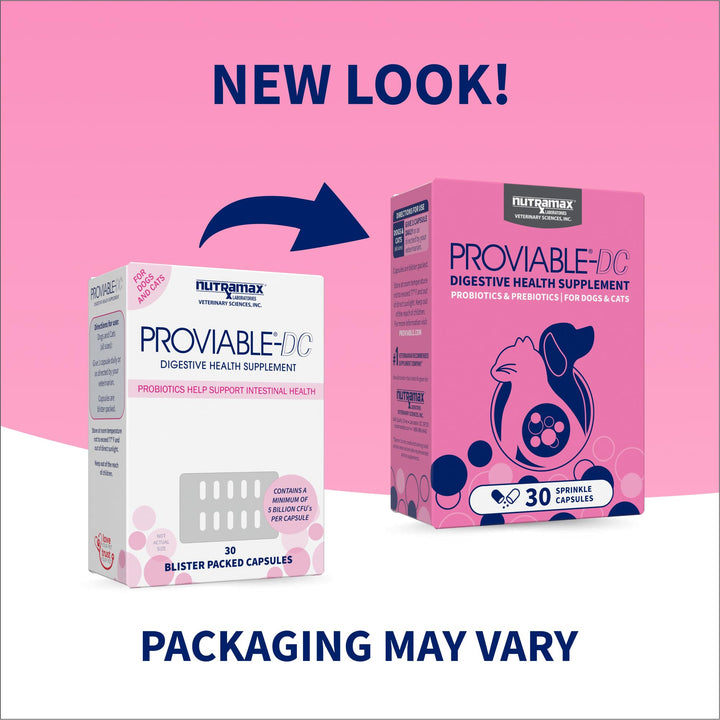 Nutramax Proviable Probiotics for Dogs &amp; Cats, Sprinkle Capsules, 30ct