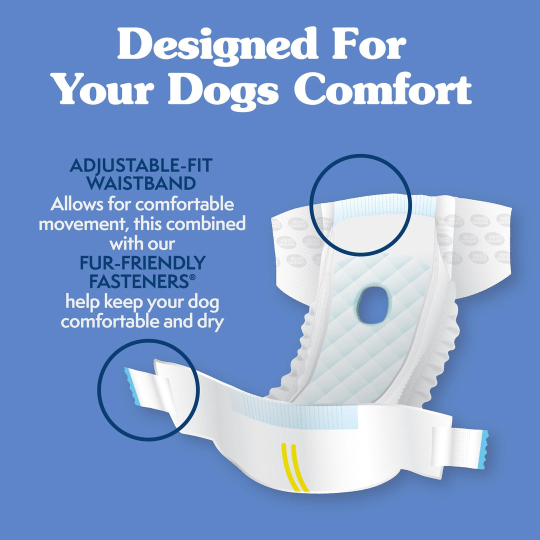 Simple Solution Female Dog Diapers, Disposable Dog Diapers, M, 12 Count