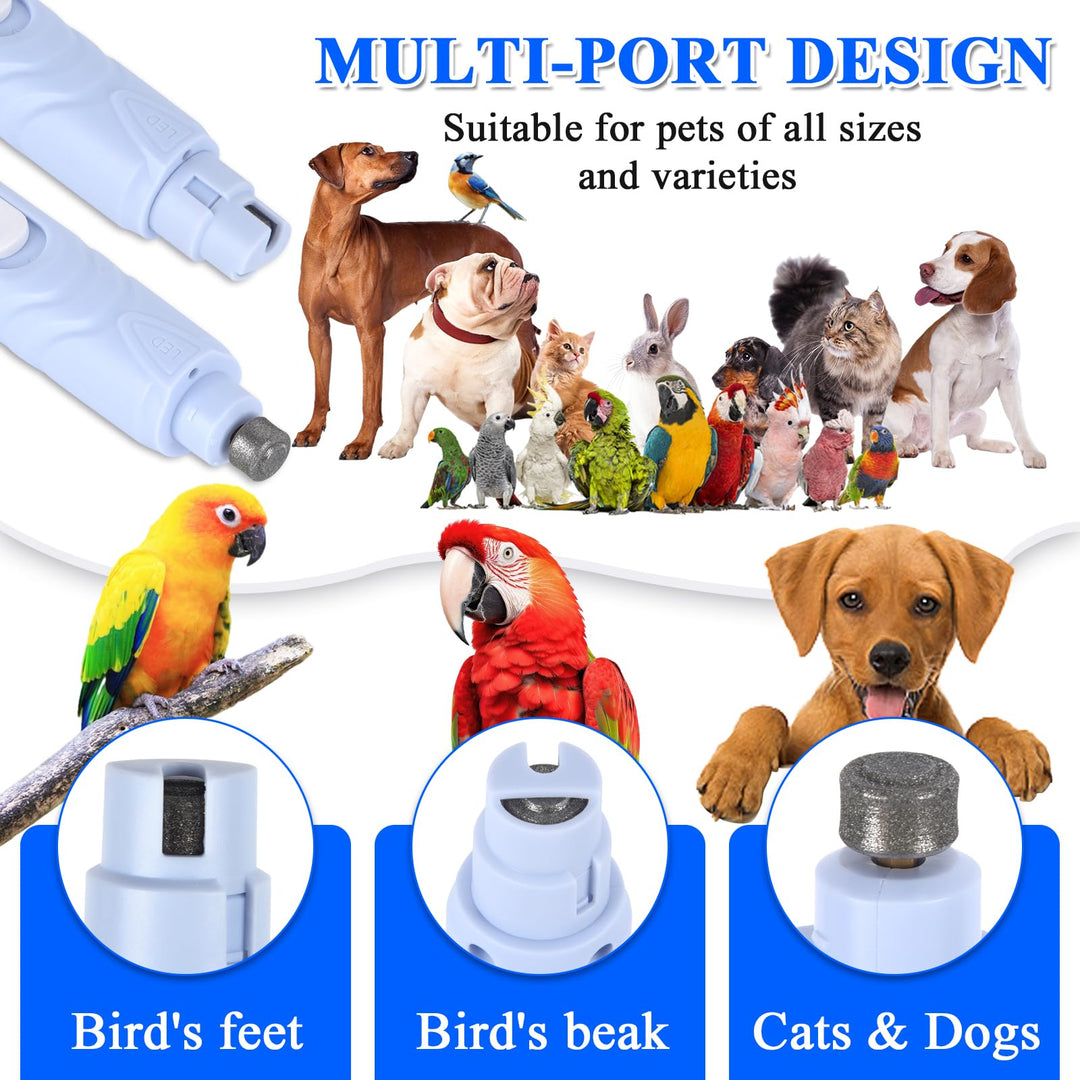 Anicuta Bird Nail Grinder with Nail Clippers and Nail File for Parrots