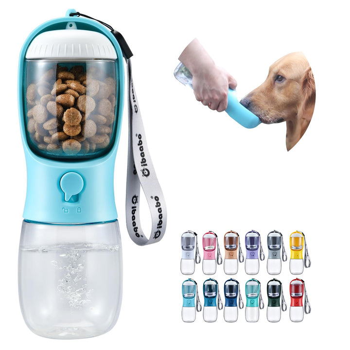 Cibaabo Dog Water Bottle Portable with Food Container &amp; Filter for Travel