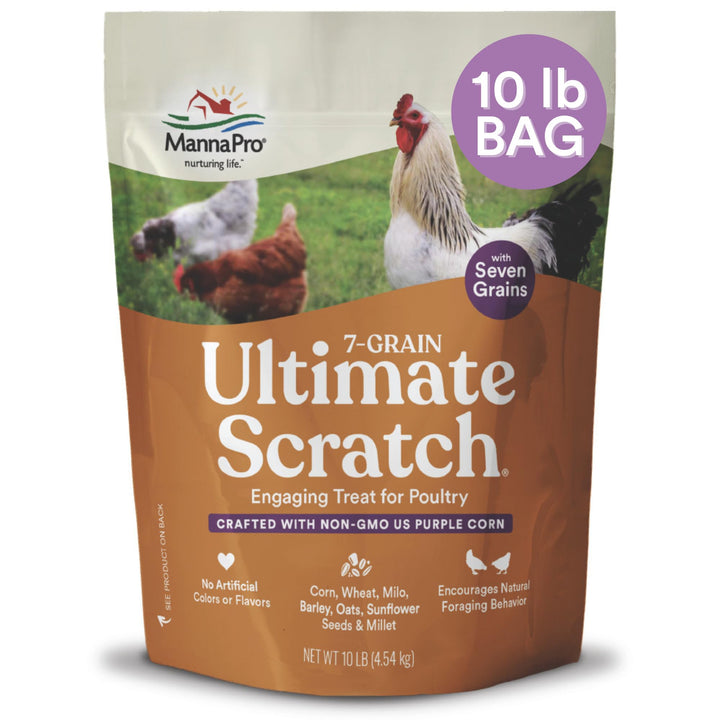 Manna Pro 7-Grain Ultimate Chicken Scratch Treat, Non-GMO, 10 lb Bag