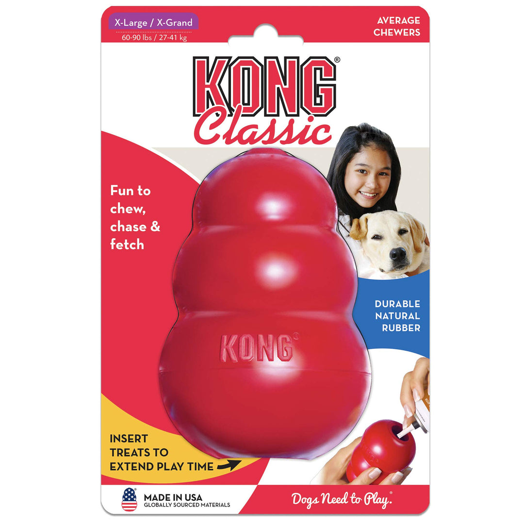 KONG Classic Stuffable Dog Toy, Natural Rubber Chew, for Extra Large Dogs