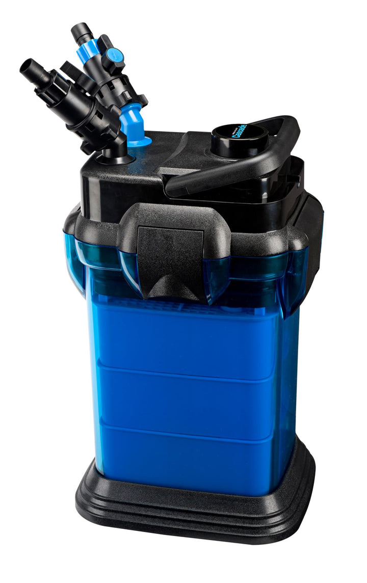 Penn-Plax Cascade 1000 Canister Filter - 265 GPH Aquarium Filter for Tanks Up to 100 Gallons - 360 Degree Flow Valves, Poly Fiber Pads, Bio-Sponge &amp; Activated Carbon -Fresh &amp; Saltwater -11.5x10x17in