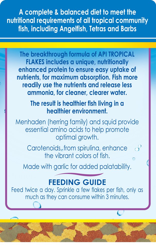 API TROPICAL FLAKES Fish Food 5.7-Ounce Container