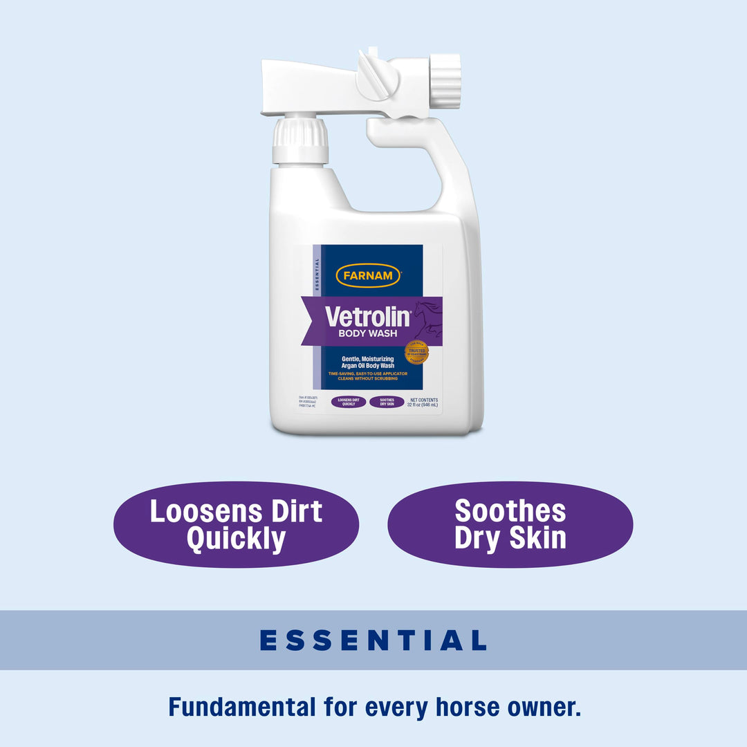 Farnam Vetrolin Body Wash for Horses and Dogs, 32 fl oz.