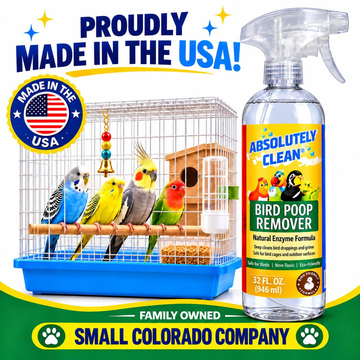 Absolutely Clean Amazing Bird Poop Remover - Just Spray/Wipe - Safely &amp; Easily Removes Bird Messes - Use Indoor/Outdoor - Made in The USA