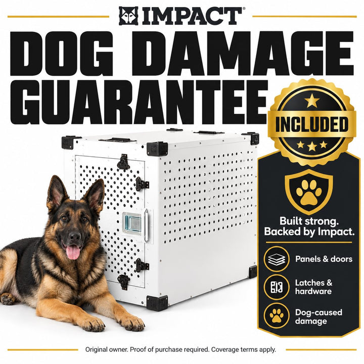 Impact High Anxiety Dog Crate - Escape Proof Kennel (White, 30")