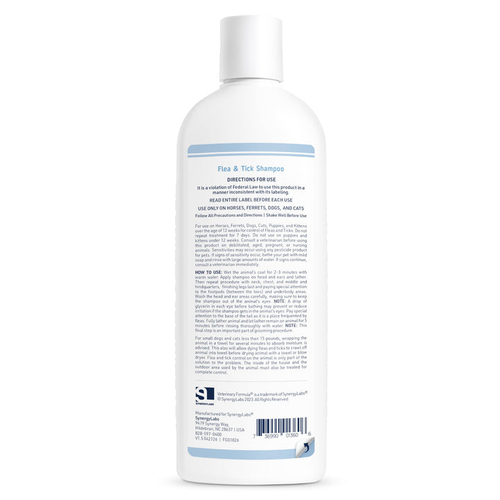 Veterinary Formula Flea and Tick Shampoo for Dogs and Cats, 16 oz