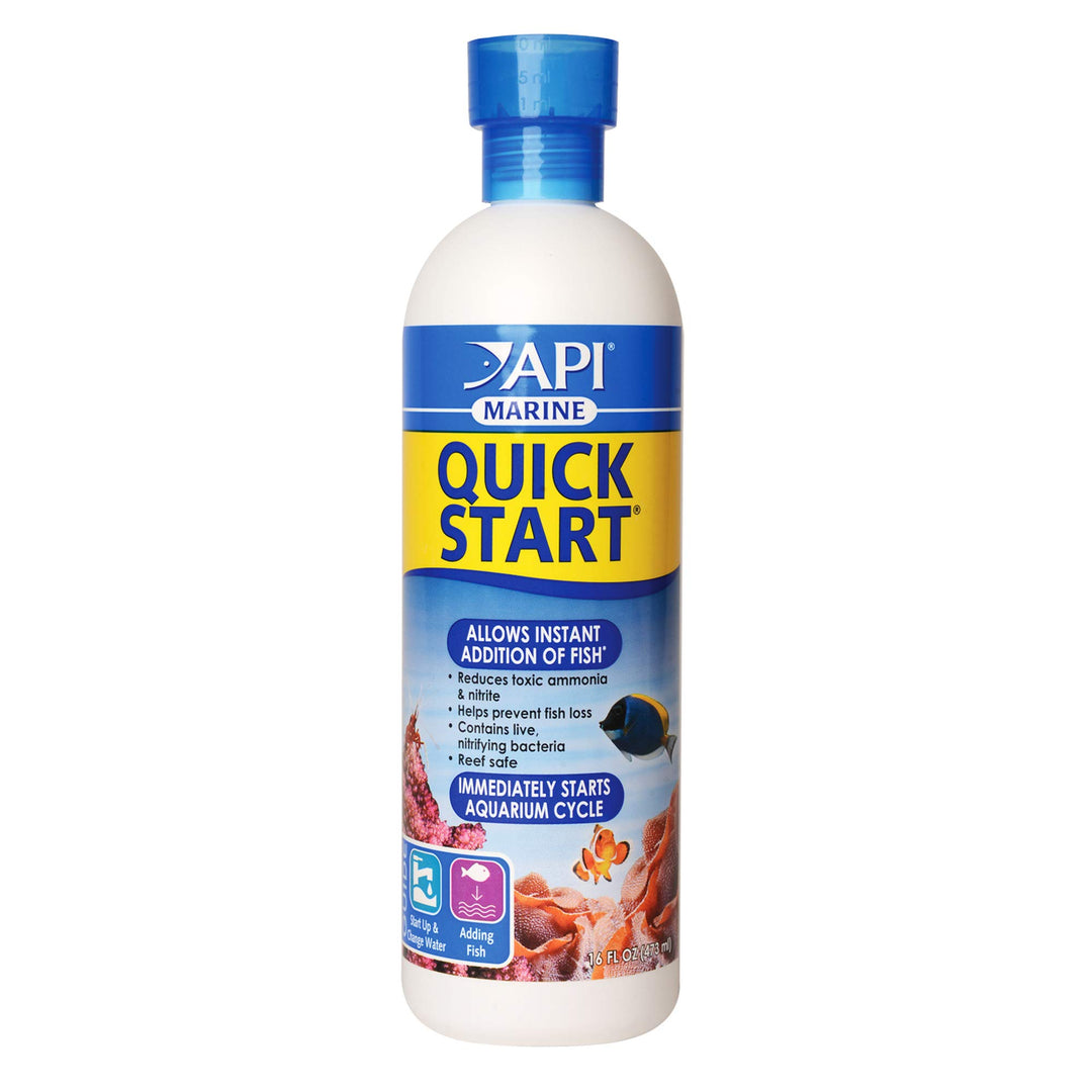 API MARINE QUICK START Saltwater And Reef Aquarium Nitrifying Bacillus 16-Ounce Bottle