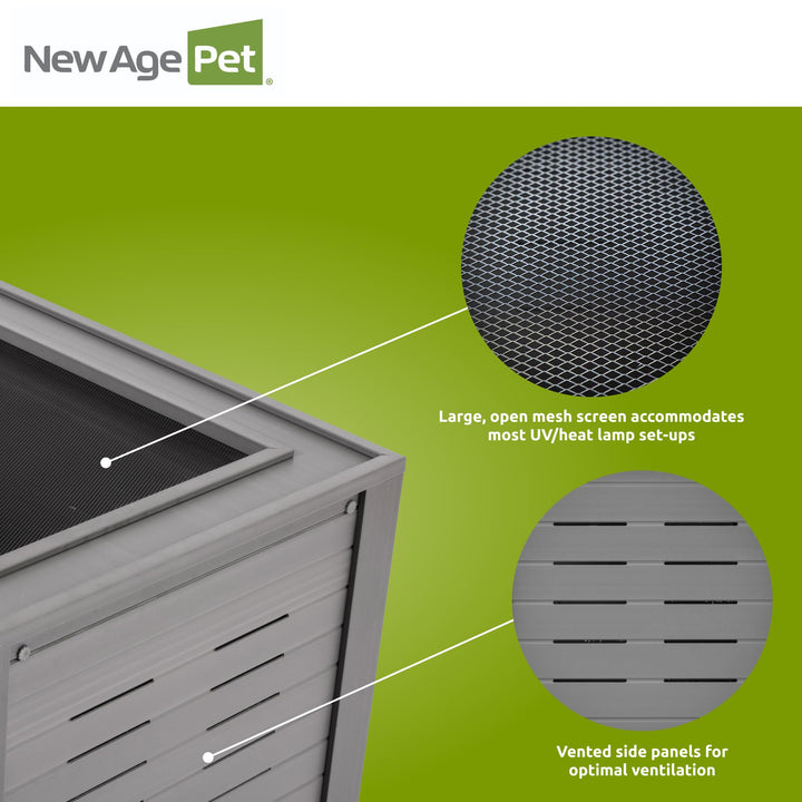 New Age Pet® ECOFLEX® 48" Mojave Reptile Enclosure, Large, Grey