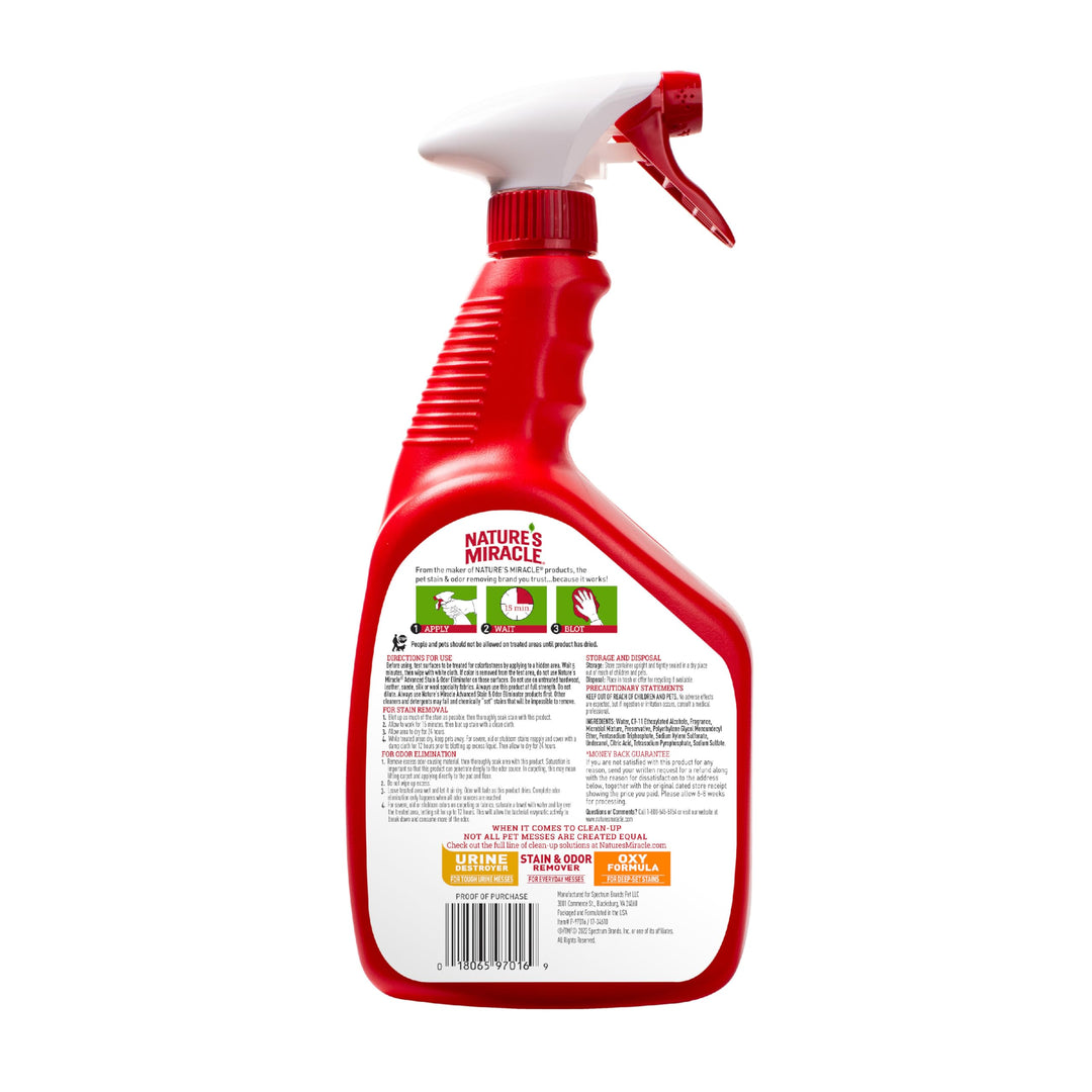 Nature’s Miracle Advanced Dog Stain &amp; Odor Eliminator, Severe Mess, 32 oz