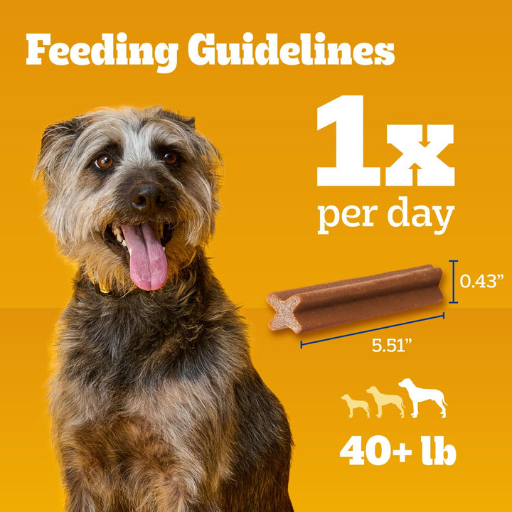 Pedigree Dentastix Large Breed Dental Dog Treats, Beef Flavor, 32 Count