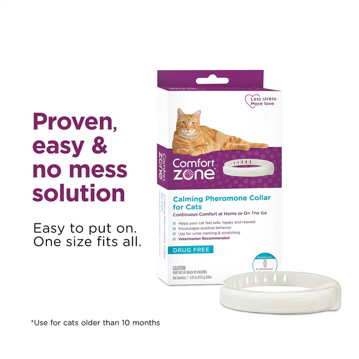 Comfort Zone Cat Calming Collar Starter Pack: 1 30-Day Calming Collar