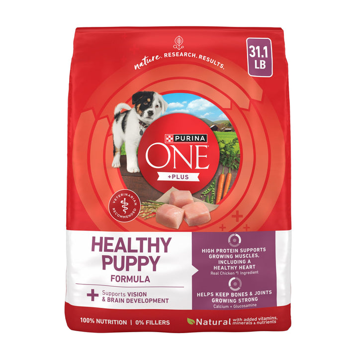 Purina ONE Plus Healthy Puppy Dry Food, Chicken, 31.1 lb Bag