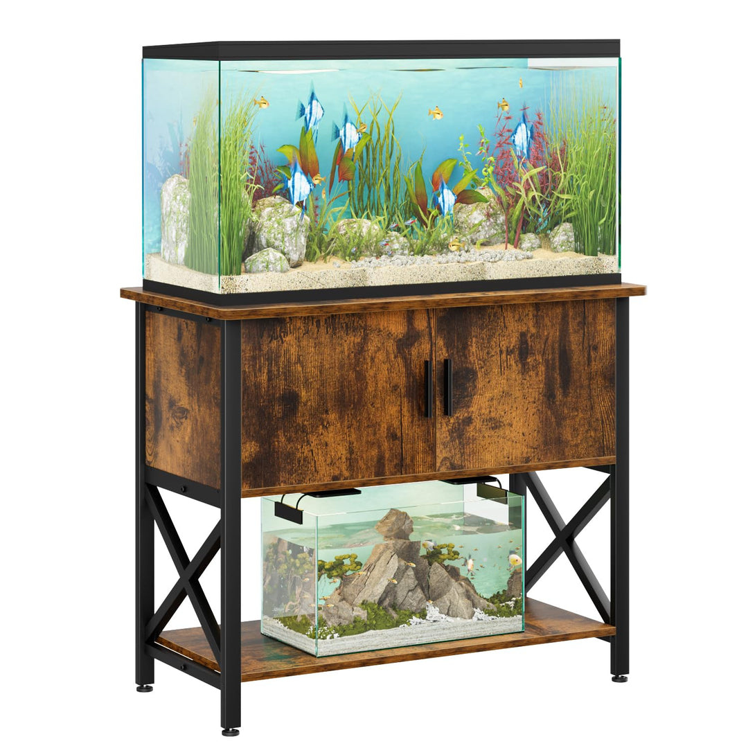 APPOLYN 40-50 Gal Aquarium Stand with Cabinet Storage, Vintage