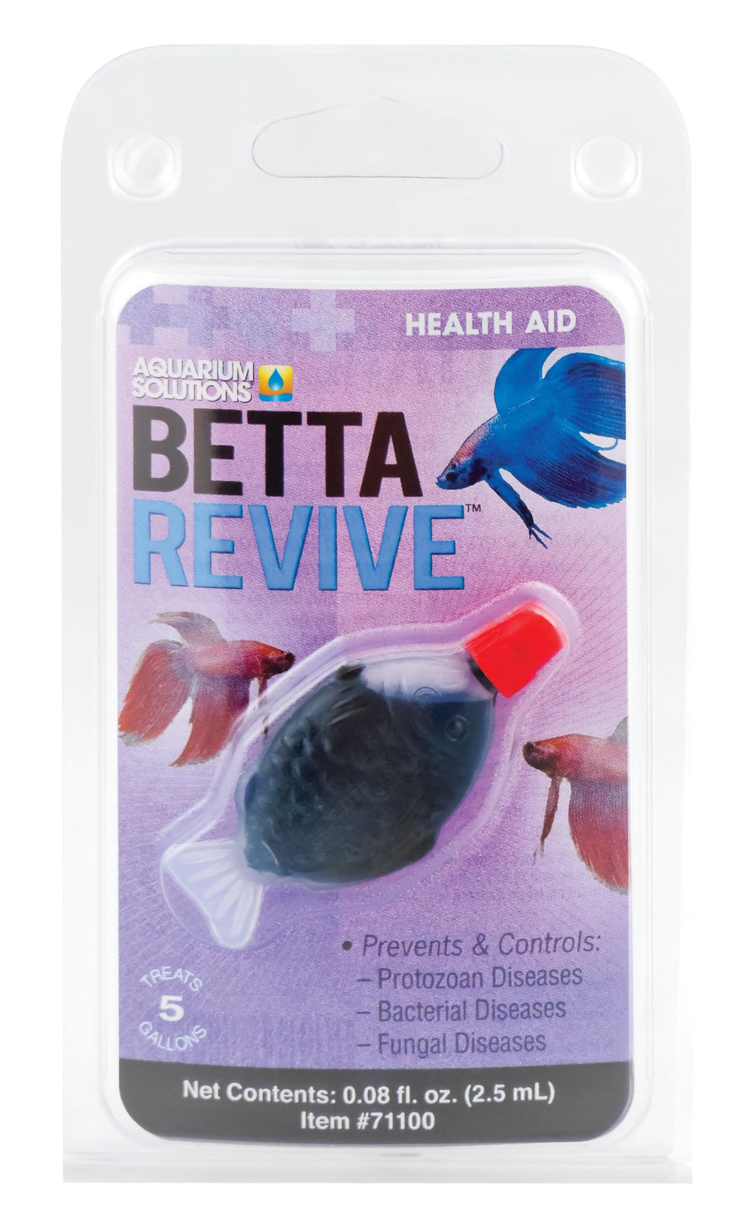 Hikari Aquarium Solutions® Betta Revive™ Formula, Treatment for Siamese Betta Fish, 0.08 fl. oz. (2.5mL)