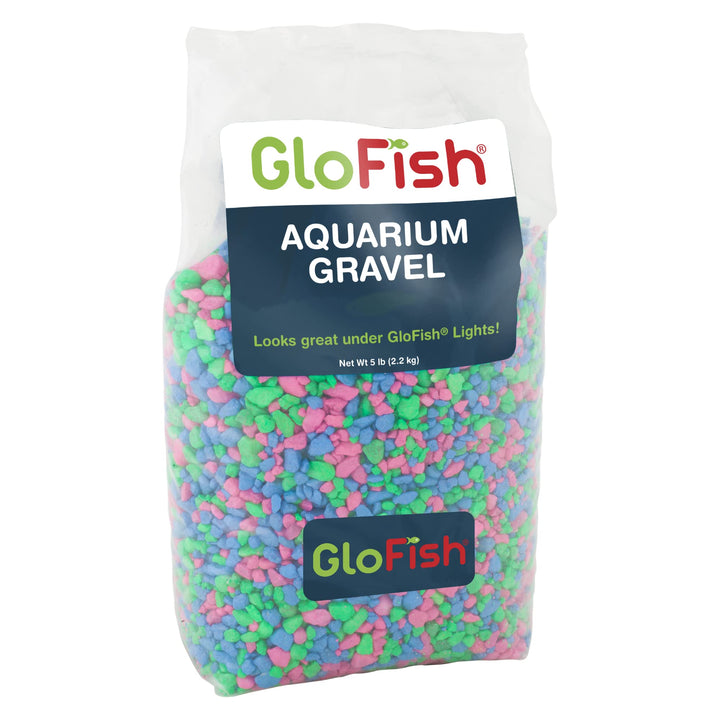 GloFish Aquarium Gravel, Pink, Green &amp; Blue Mix, 5 lbs