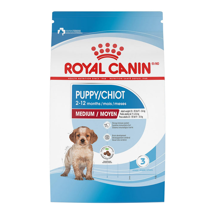 Royal Canin Size Health Nutrition Medium Breed Dry Puppy Food, Supports Brain Development, Immune Support and Digestive Health, 17 lb Bag