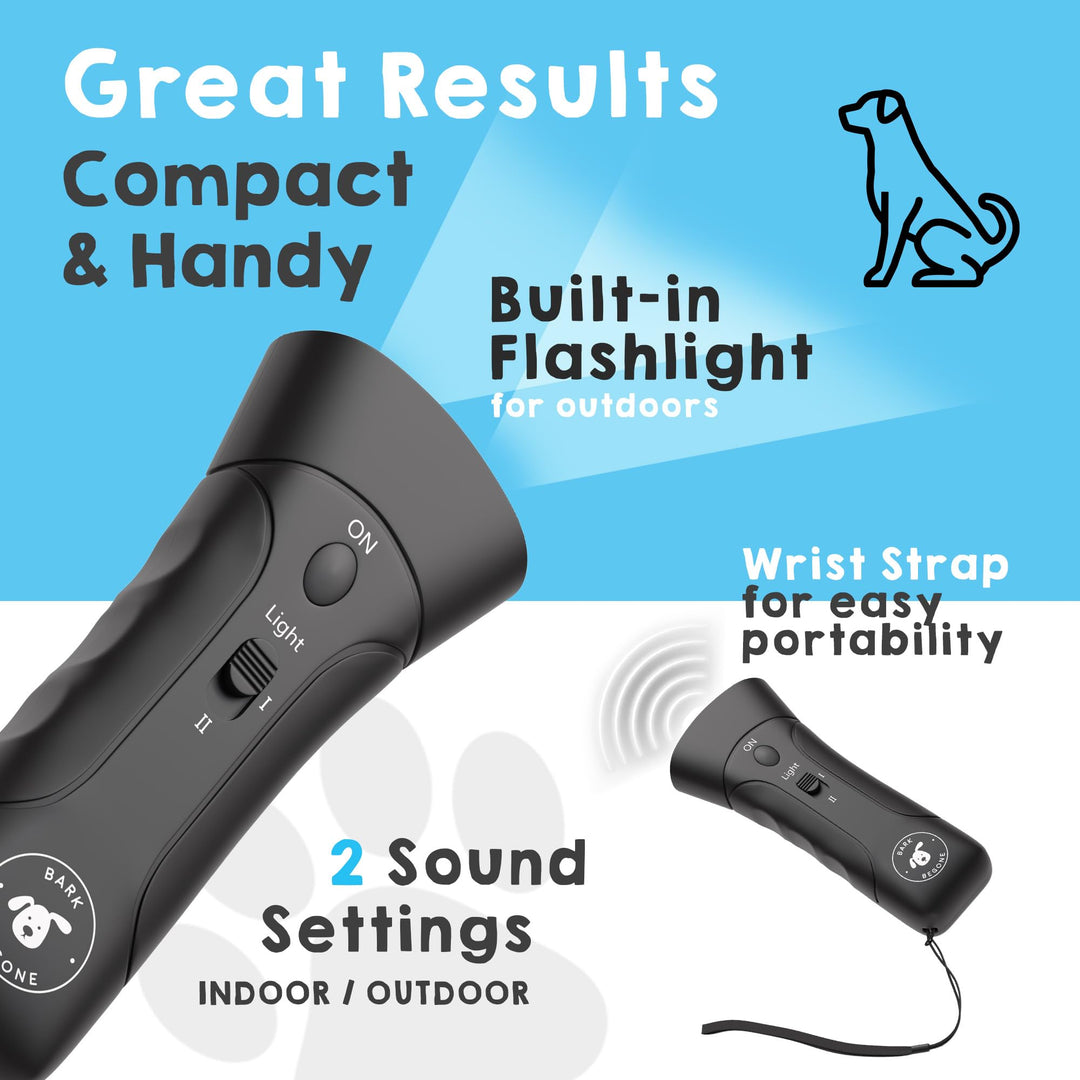 Bark Begone Ultrasonic Dog Bark Deterrent &amp; Behavior Corrector - Stop Barking, Jumping, Aggression Without Yelling -Just Point &amp; Press! Backed by Kevin Harrington from Shark Tank (Bark Begone Classic)