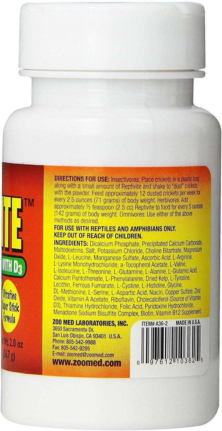 Zoo Med Reptivite Reptile Vitamins with D3 2 oz - Pack of 2