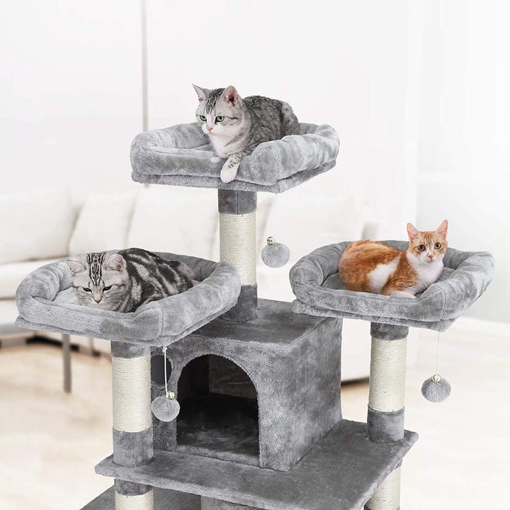 Feandrea 67.7-Inch Multi-Level Cat Tree for Large Cats, with Cozy Perches