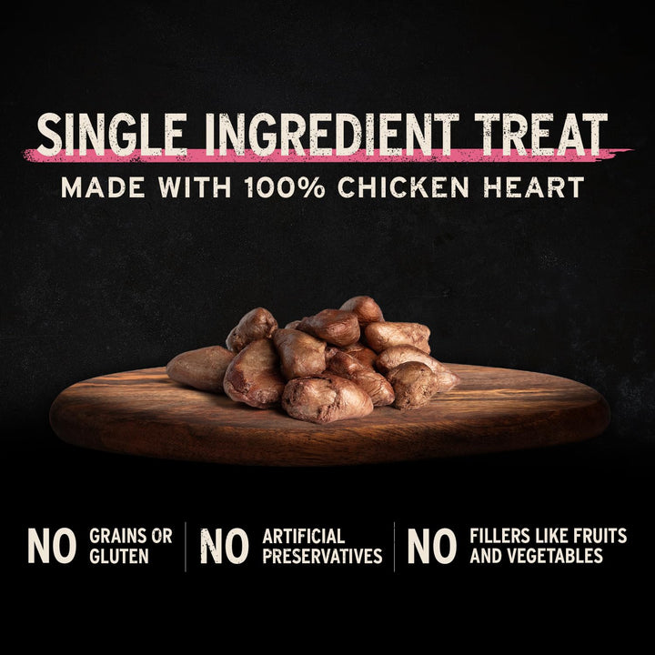 Vital Essentials Freeze Dried Raw Chicken Hearts Cat Treats, 2.75 oz Bag