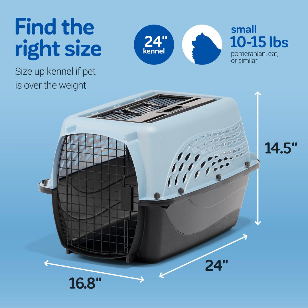 Petmate Dog Crate for Small Dogs and Cat Carrier, 24in, Pearl Tan