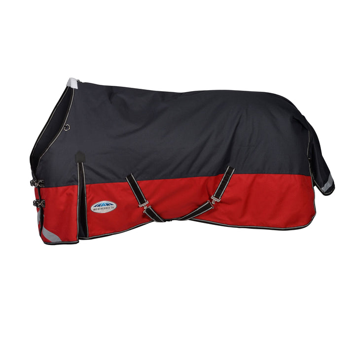 WeatherBeeta ComFiTec Plus Dynamic II Standard Neck Medium Horse Blanket, Black/Red/Silver, 51"