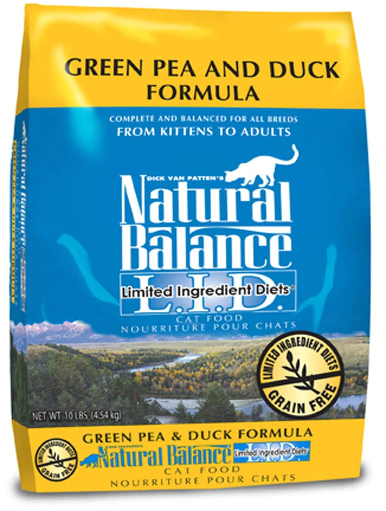 Natural Balance Pet Foods L.I.D. Dry Cat Food Green Pea & Duck 1ea/10 lb