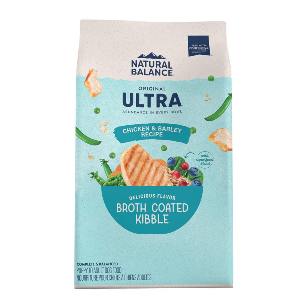 Natural Balance Pet Foods Original Ultra Broth Coated Dry Dog Food Chicken & Barley 24lb