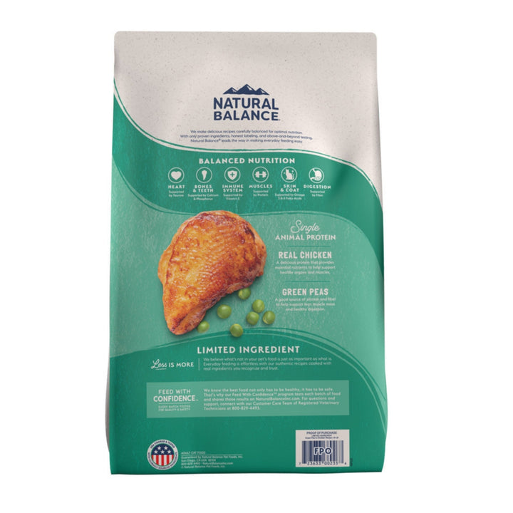 Natural Balance Pet Foods Limited Ingredient Grain Free Dry Cat Food Green Pea & Chicken 4lb