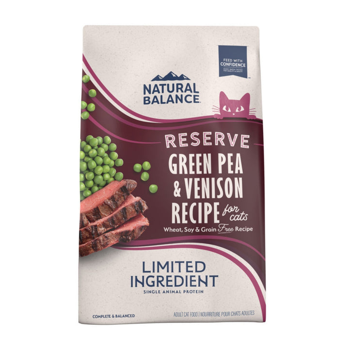 Natural Balance Pet Foods Limited Ingredient Reserve Grain Free Dry Cat Food Green Pea & Venison 8lb