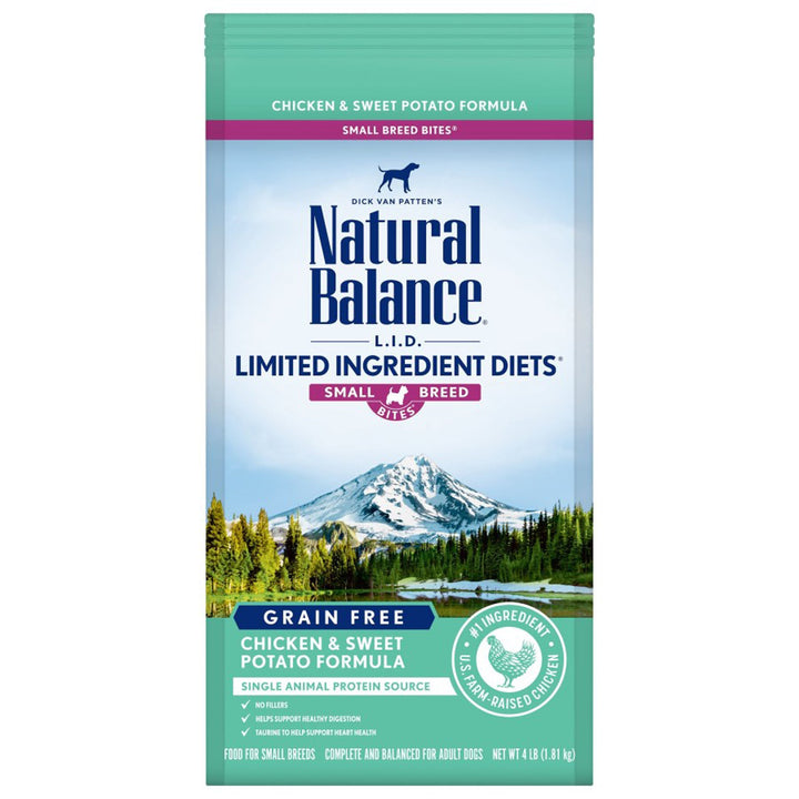 Natural Balance Pet Foods Limited Ingredient Grain Free Small Breed Dry Dog Food Chicken & Sweet Potato 4lb