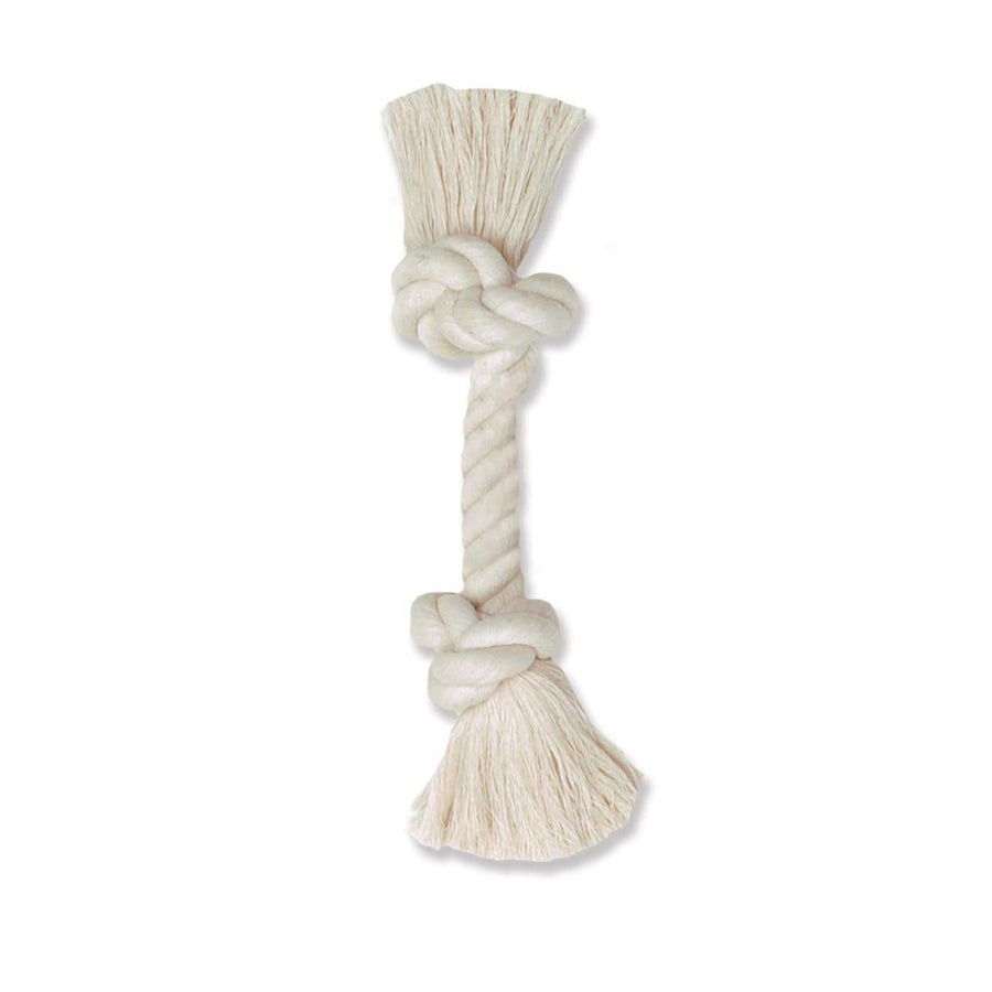 Mammoth Pet Products 100% Cotton Rope Bone Dog Toy White 1ea/14 in, LG Default Title