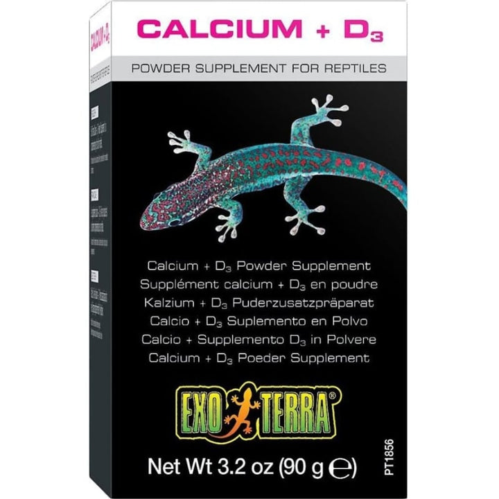 Exo-Terra Calcium + D3 Powder Supplement for Reptiles - 3.2 oz (90 g)