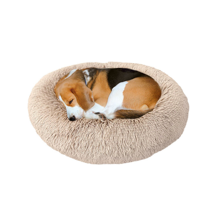 Ethical Pet Sleep Zone Luxe Round Faux Fur 27? Taupe