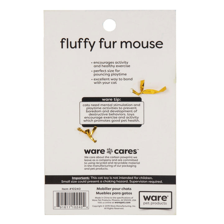Ware Fluffy Fur Mouse Cat Toy