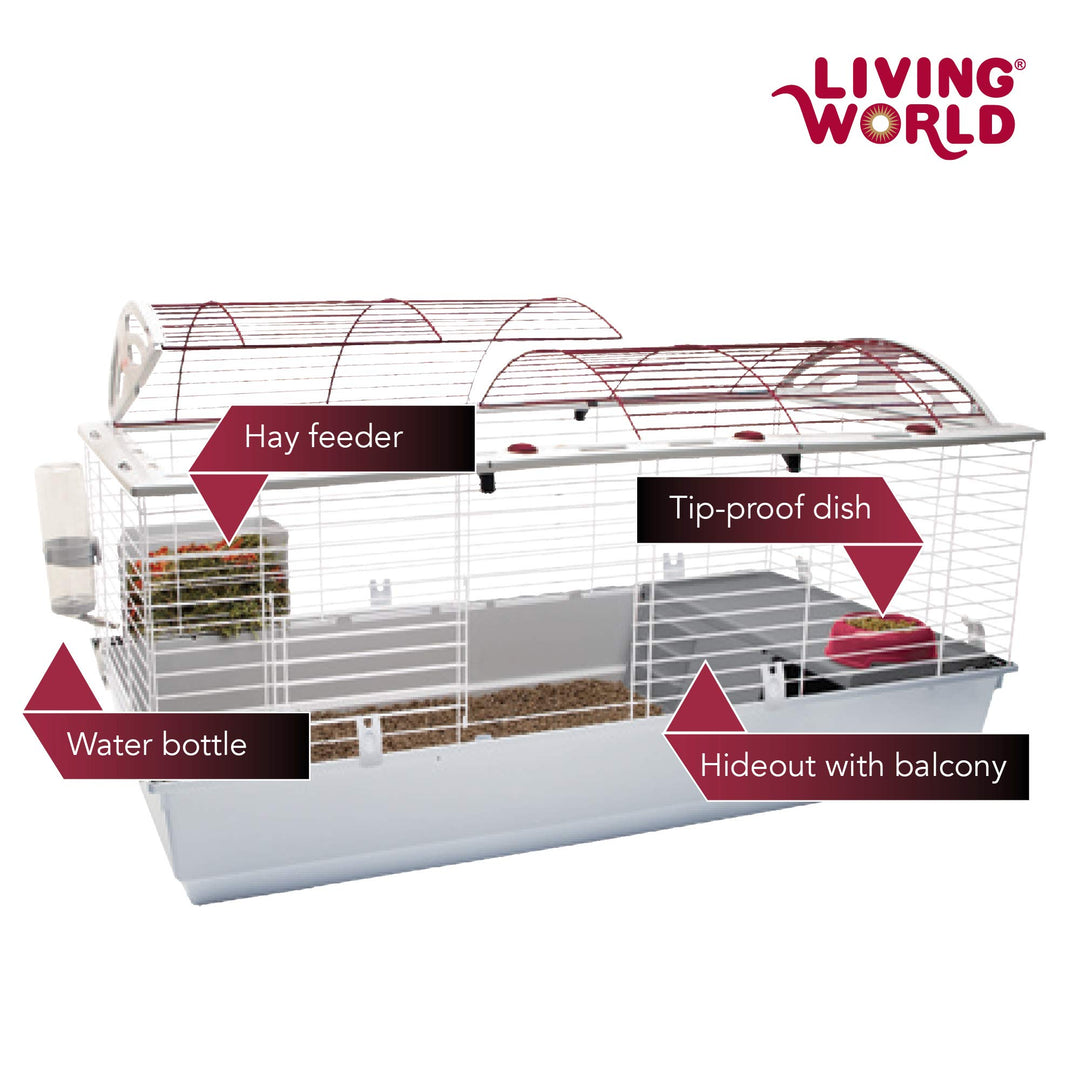 Living World Deluxe Hybrid Habitat Small Pet Animal Cage - X-Large
