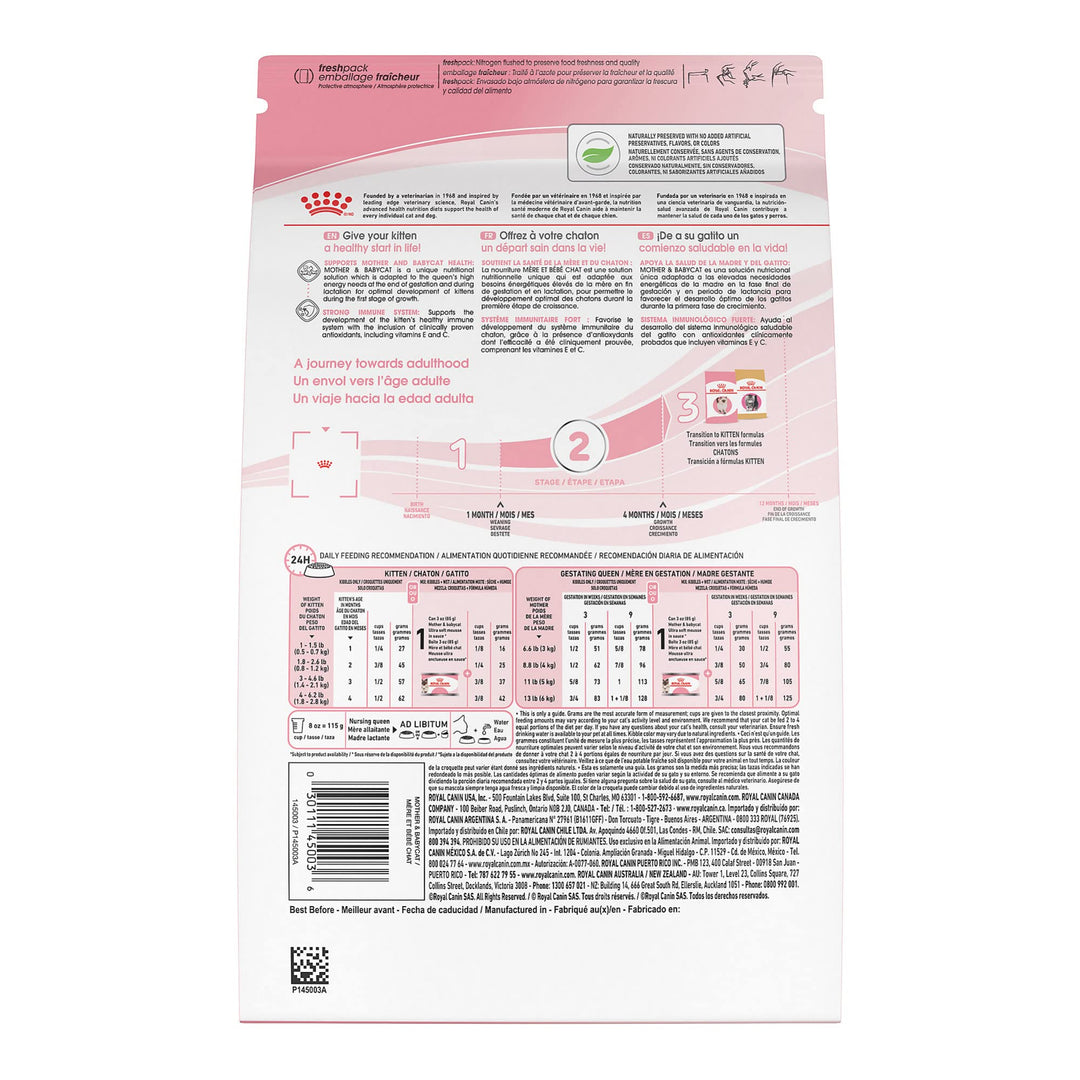 Royal Canin Feline Health Nutrition Mother &amp; Babycat Queen Dry Cat Food, 3 lb Bag