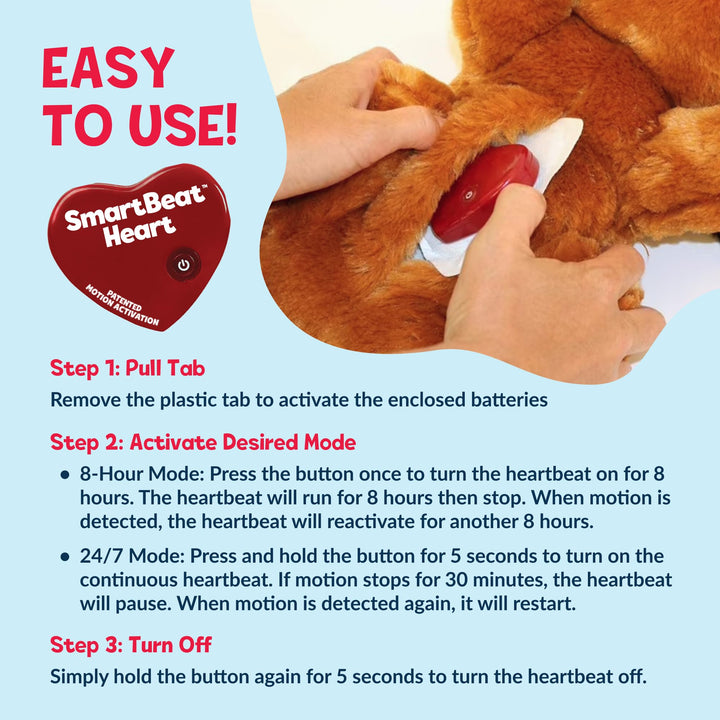 Snuggle Puppy Junior Heartbeat Toy, Calming Comfort, Small Breeds - Cream