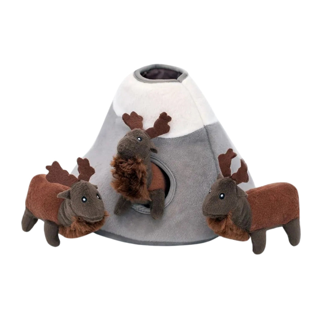 Zippypaws Burrow Elk Mountain Brown/Gray Large