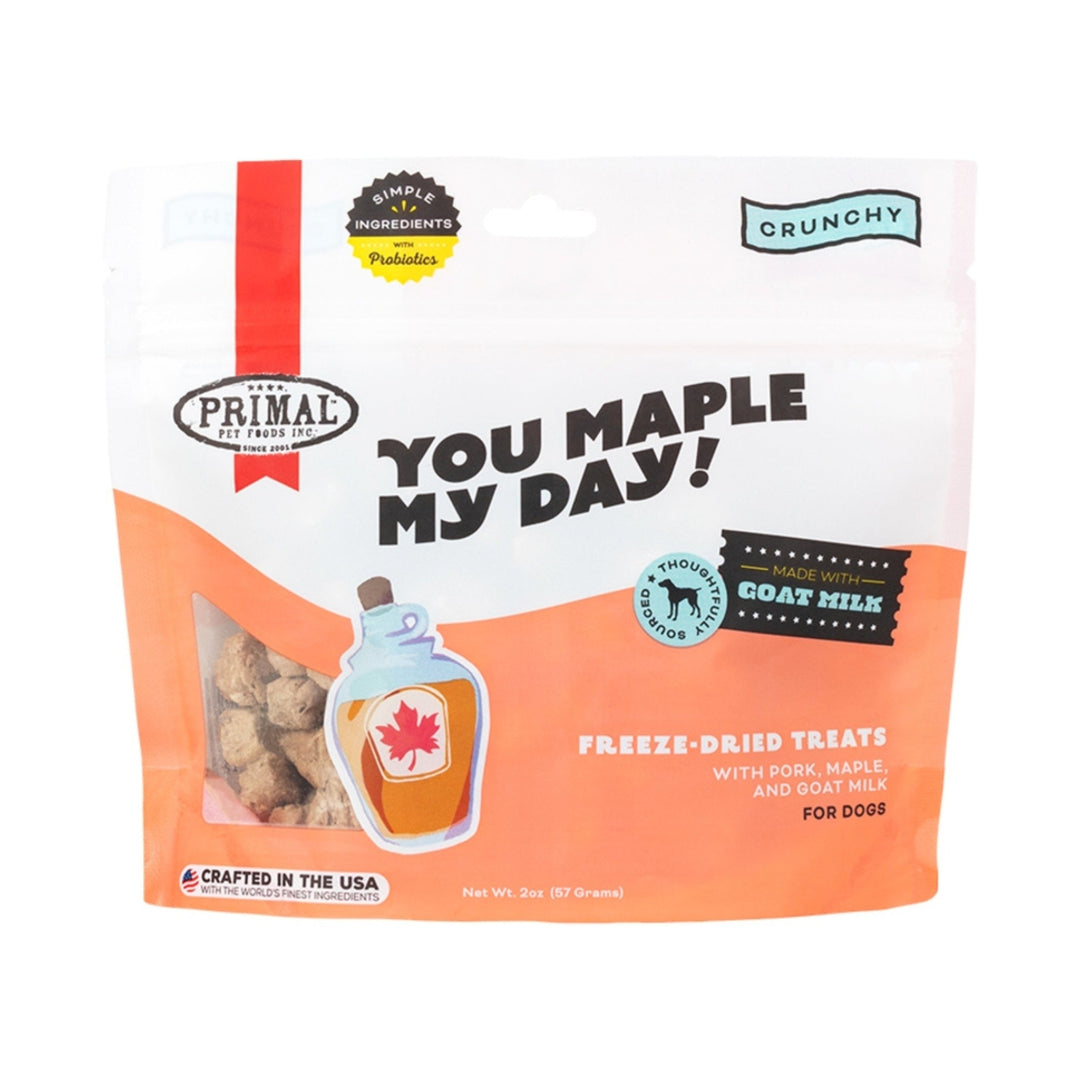 Primal Dog Freeze-Dried You Maple My Day Pork Maple With Goat Milk 2oz.