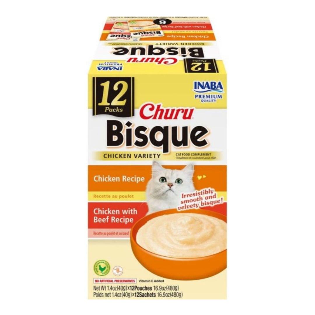 Inaba Churu Bisque Variety Pack Chicken 16.8oz. 12 Pk